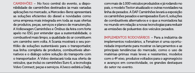 Os esperados lanamentos dos caminhes Euro6 e as novidades da indstria de implementos rodovirios